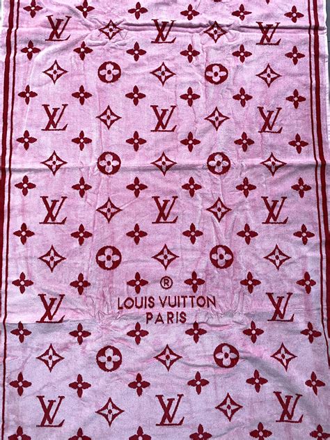 louis vuitton towel pink